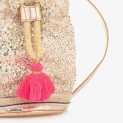 Billieblush Bags*Girls Gold Sequin Handbag (20cm)