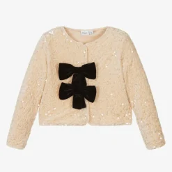 NAME IT Tops*Girls Gold Sequinned Cardigan