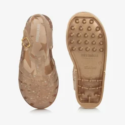 Mini Melissa Jelly Shoes|Jelly Shoes*Girls Gold Star Glitter Jelly Sandals