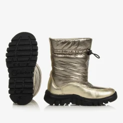 Naturino Snow Boots|Snow Boots*Girls Gold Waterproof Snow Boots