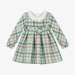 Mayoral Dresses*Girls Green Check Dress