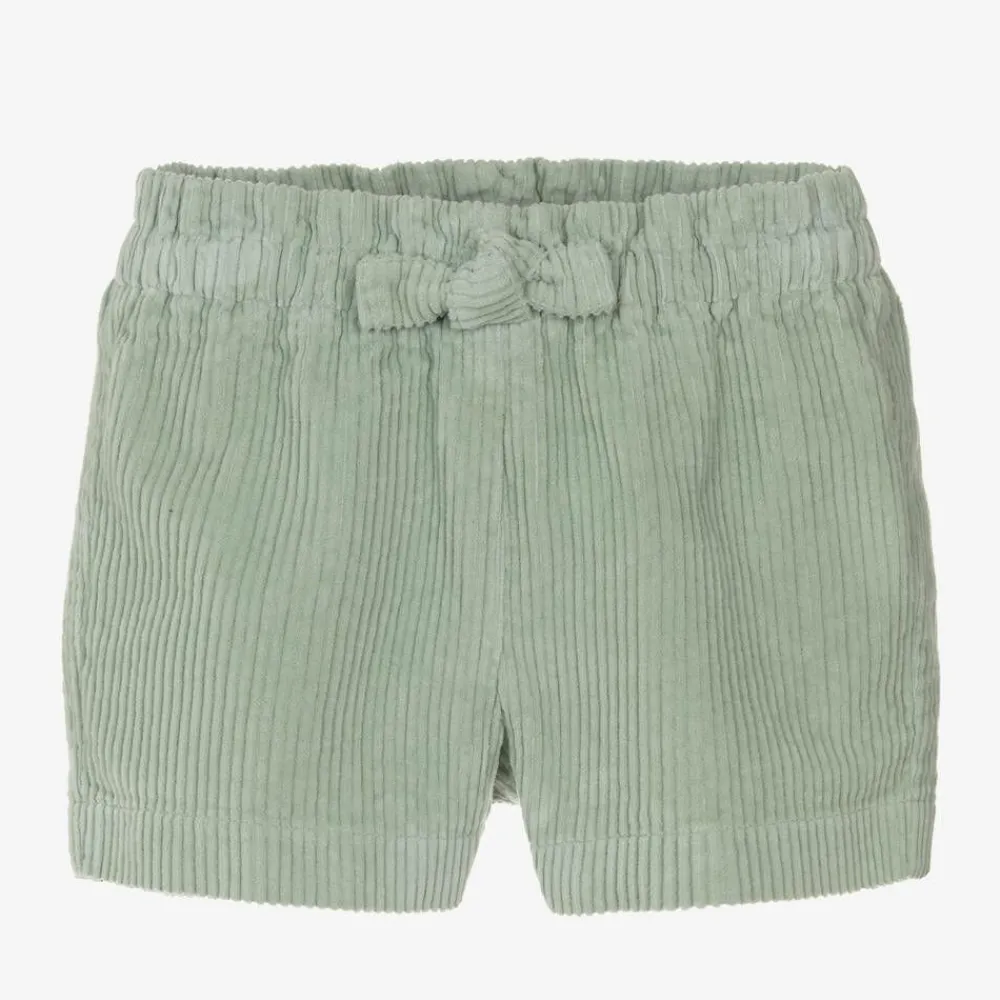 Il Gufo Shorts*Girls Green Corduroy Shorts
