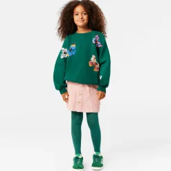Molo Tights*Girls Green Cotton Glitter Tights Aventurine