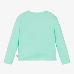 Billieblush Tops*Girls Green Cotton Sequin Top
