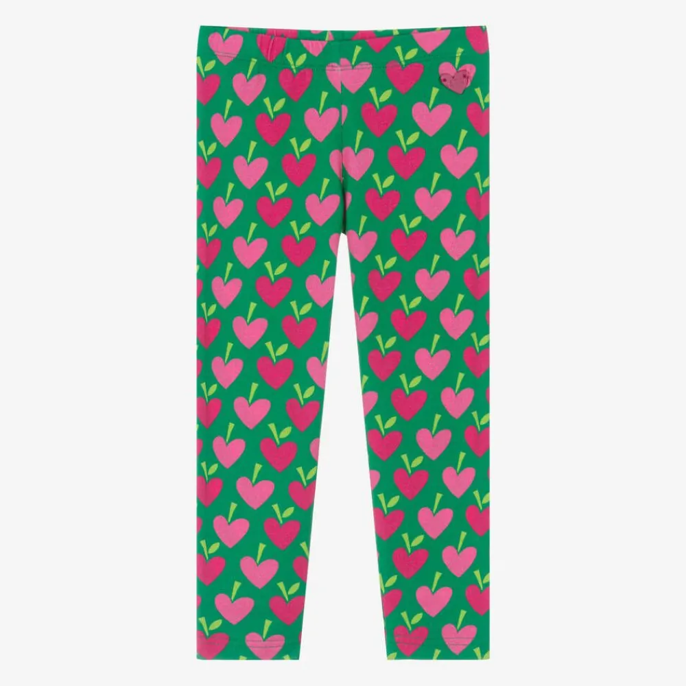 Agatha Ruiz de la Prada Leggings*Girls Green Cotton Strawberry Leggings