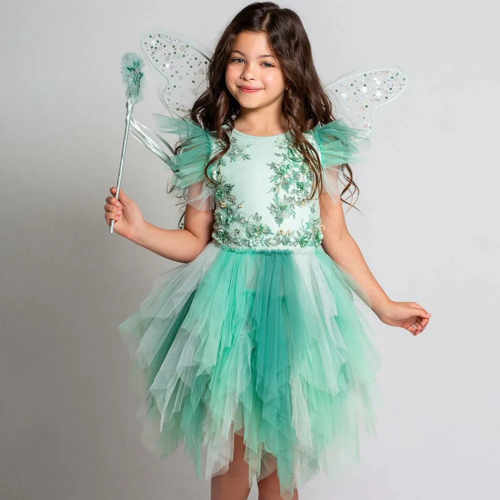 Tutu du Monde Costumes*Girls Green Forest Fairy Wings