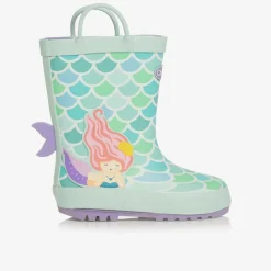 Chipmunks Rain Boots|Rain Boots*Girls Green Mermaid Rain Boots