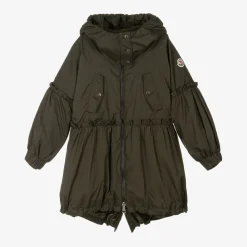 Moncler Enfant Coats & Jackets*Girls Green Parka Coat