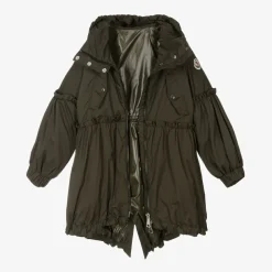 Moncler Enfant Coats & Jackets*Girls Green Parka Coat