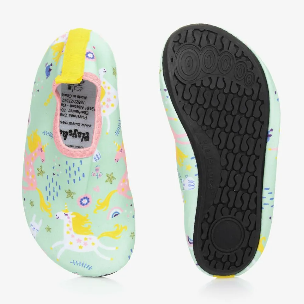 Playshoes Aqua Shoes|Aqua Shoes*Girls Green Unicorn Aqua Shoes