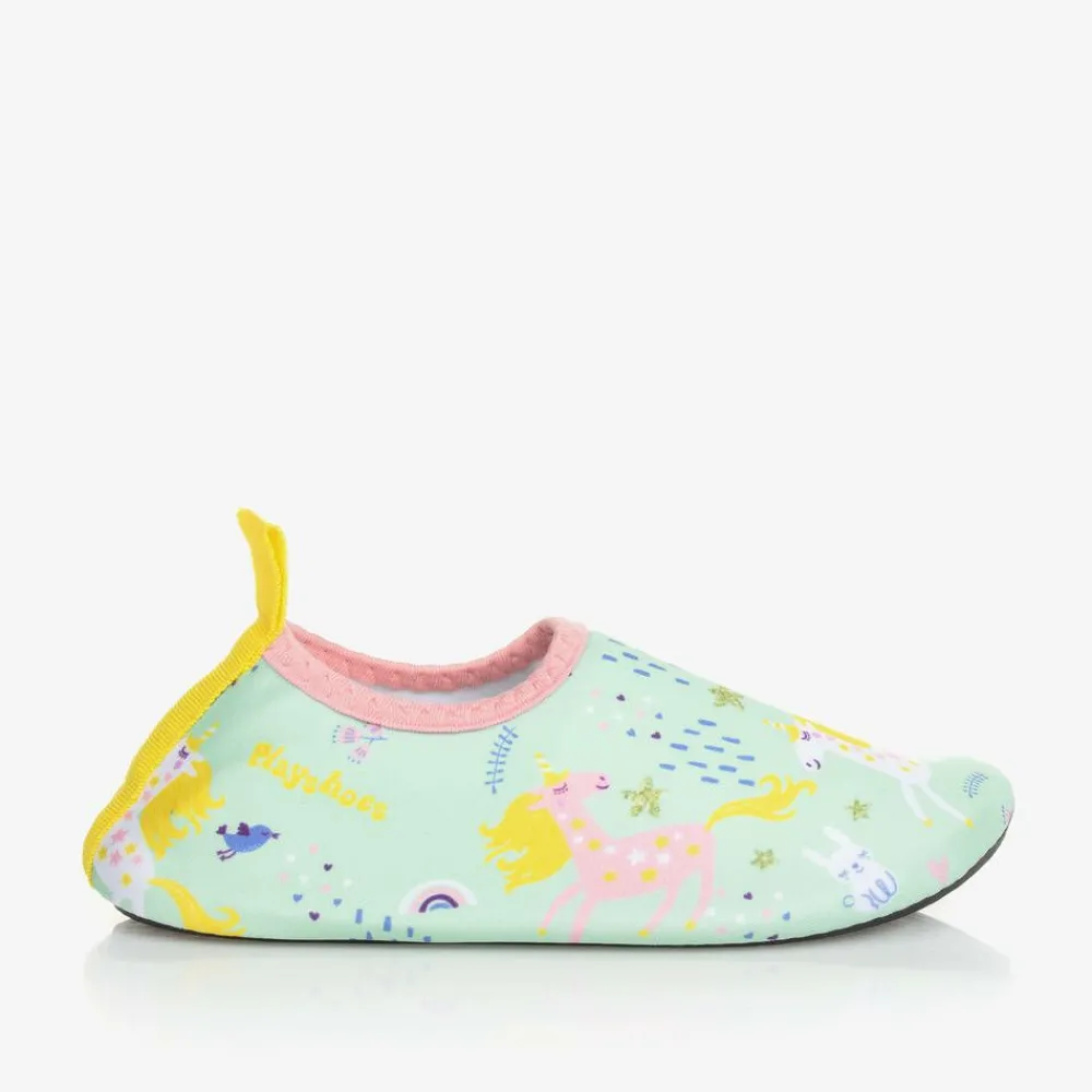 Playshoes Aqua Shoes|Aqua Shoes*Girls Green Unicorn Aqua Shoes