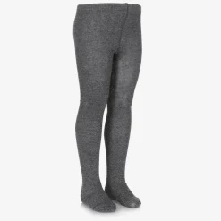 Mayoral Tights*Girls Grey & Silver Cotton Tights
