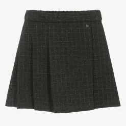 Monnalisa Skirts*Girls Grey Check Milano Skort