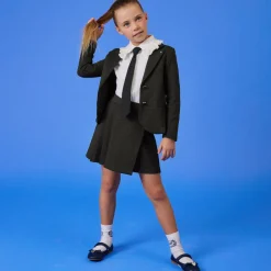 Monnalisa Skirts*Girls Grey Check Milano Skort