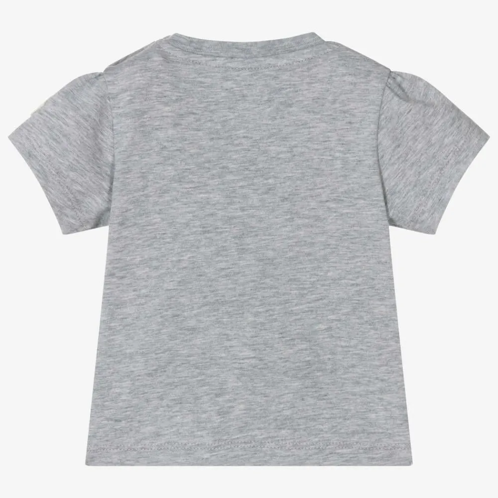 Moncler Enfant Tops|Tops*Girls Grey Cotton Ballerina Bear T-Shirt