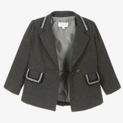 Patachou Coats & Jackets*Girls Grey Cotton Blazer