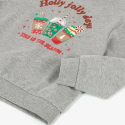 NAME IT Tops*Girls Grey Cotton Festive Sweatshirt