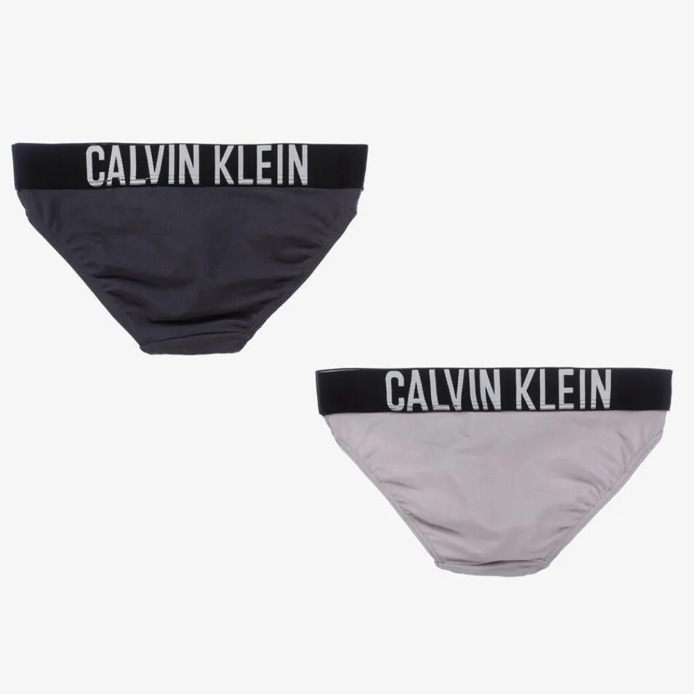 Calvin Klein Underwear*Girls Grey Cotton Knickers (2 Pack)