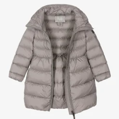 Il Gufo Coats & Jackets*Girls Grey Down Padded Puffer Coat