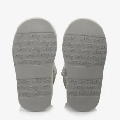 Lelli Kelly Boots|Boots*Girls Grey Heart & Diamanté Suede Boots