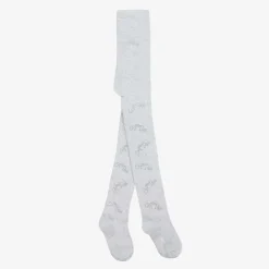 A Dee Tights*Girls Grey Knit Diamanté Tights
