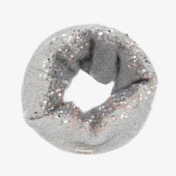 Boboli Scarves*Girls Grey Knitted Snood