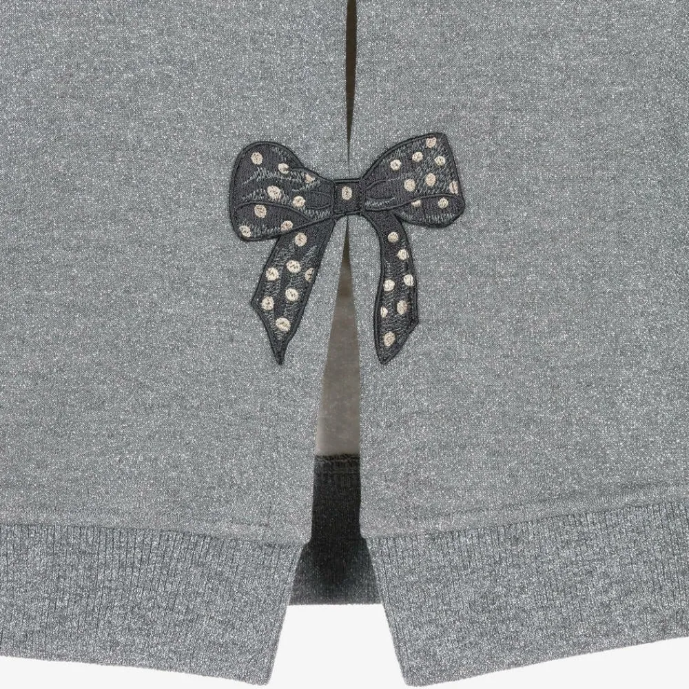 Monnalisa Tops*Girls Grey Sparkly Disney Hoodie