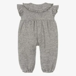 Phi Clothing Trousers*Girls Grey Viscose Knit Bow Jumpsuit