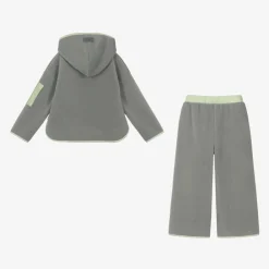 Il Gufo Tracksuits*Girls Grey Wide Leg Tracksuit