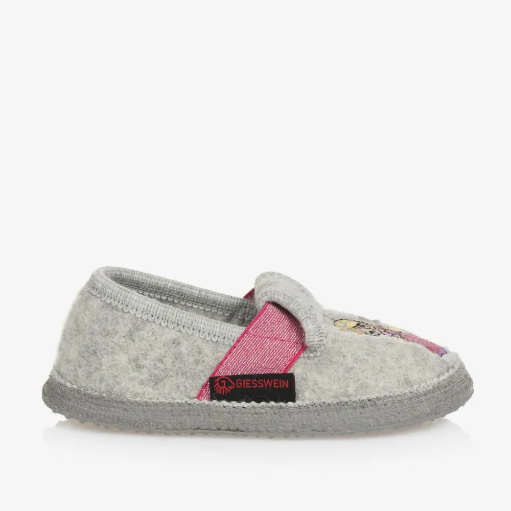 Giesswein Slippers|Slippers*Girls Grey Wool Princess Slippers
