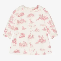 Pureté Du... Bébé Dresses*Girls Ivory & Pink Toile de Jouy Dress