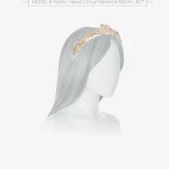 David Charles Hair Accessories*Girls Ivory & Diamanté Butterfly Hairband