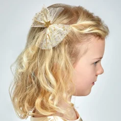 Bowtique London Hair Accessories*Girls Ivory & Gold Hair Clip (10cm)