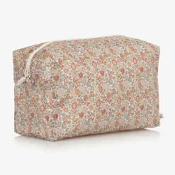 Bonpoint Bags*Girls Ivory & Pink Floral Wash Bag (23cm)