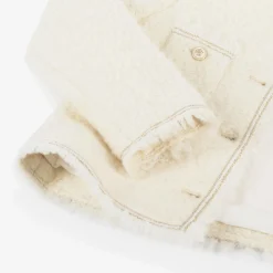 Bonpoint Coats & Jackets*Girls Ivory Bouclé Tweed Jacket