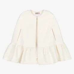 Phi Clothing Coats & Jackets*Girls Ivory Bow Cape