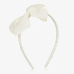 Peach Ribbons Hair Accessories*Girls Ivory Bow Hairband