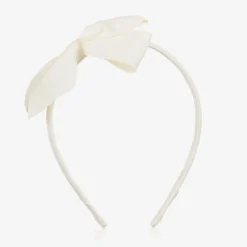 Peach Ribbons Hair Accessories*Girls Ivory Bow Hairband