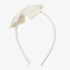 Peach Ribbons Hair Accessories*Girls Ivory Bow Hairband