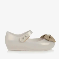 Mini Melissa Jelly Shoes|Jelly Shoes*Girls Ivory Bow Jelly Shoes