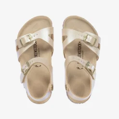 Birkenstock Sandals*Girls Ivory Buckle Sandals PearlWhite