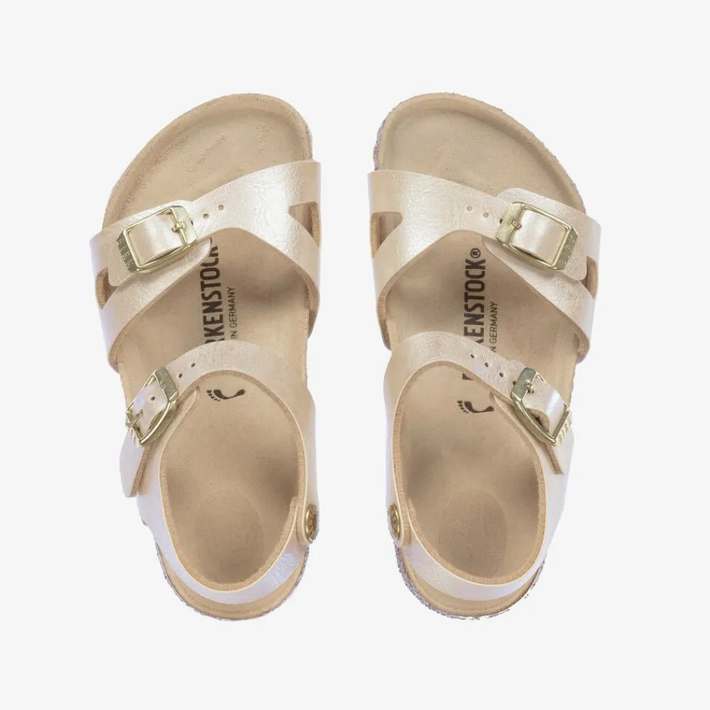 Birkenstock Sandals*Girls Ivory Buckle Sandals PearlWhite