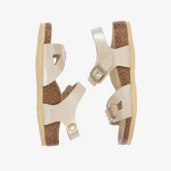 Birkenstock Sandals*Girls Ivory Buckle Sandals PearlWhite