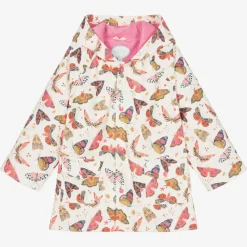 Powell Craft Coats & Jackets*Girls Ivory Butterfly Raincoat