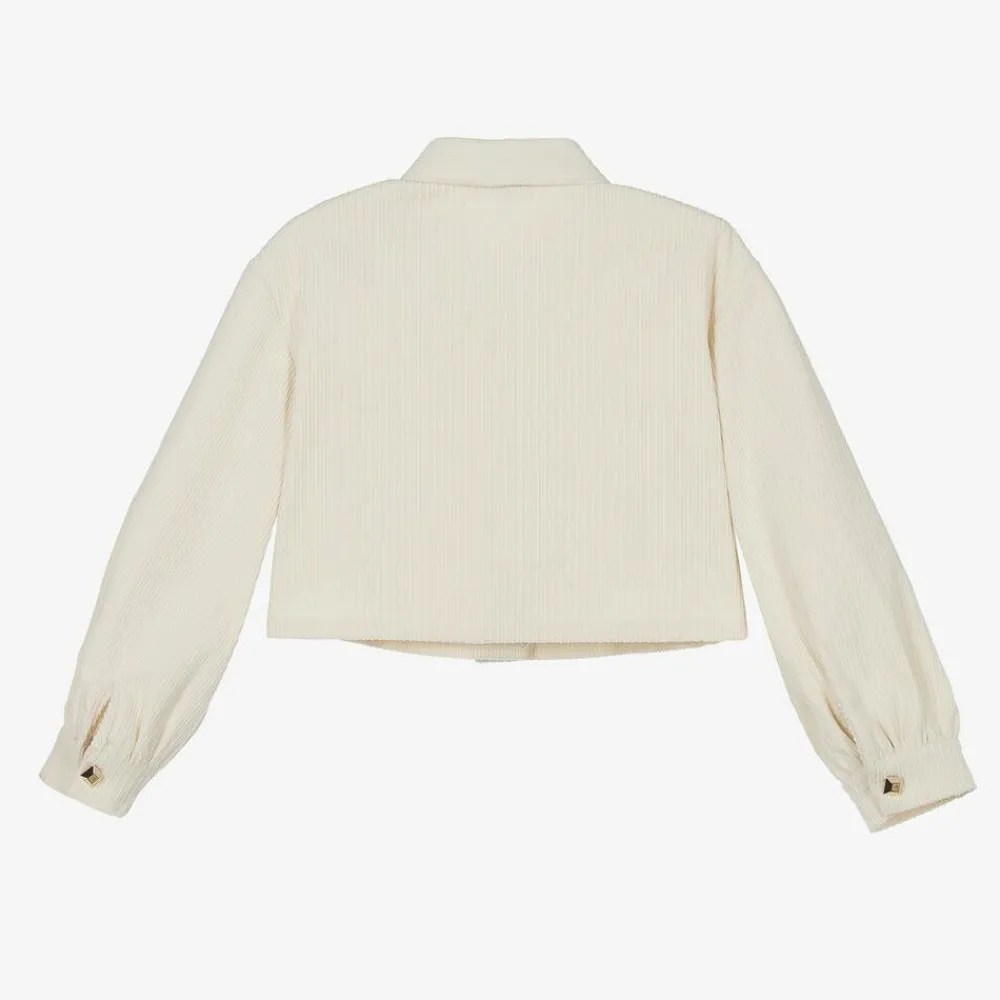 Fun amp; Fun Tops*Girls Ivory Corduroy Shirt offwhite