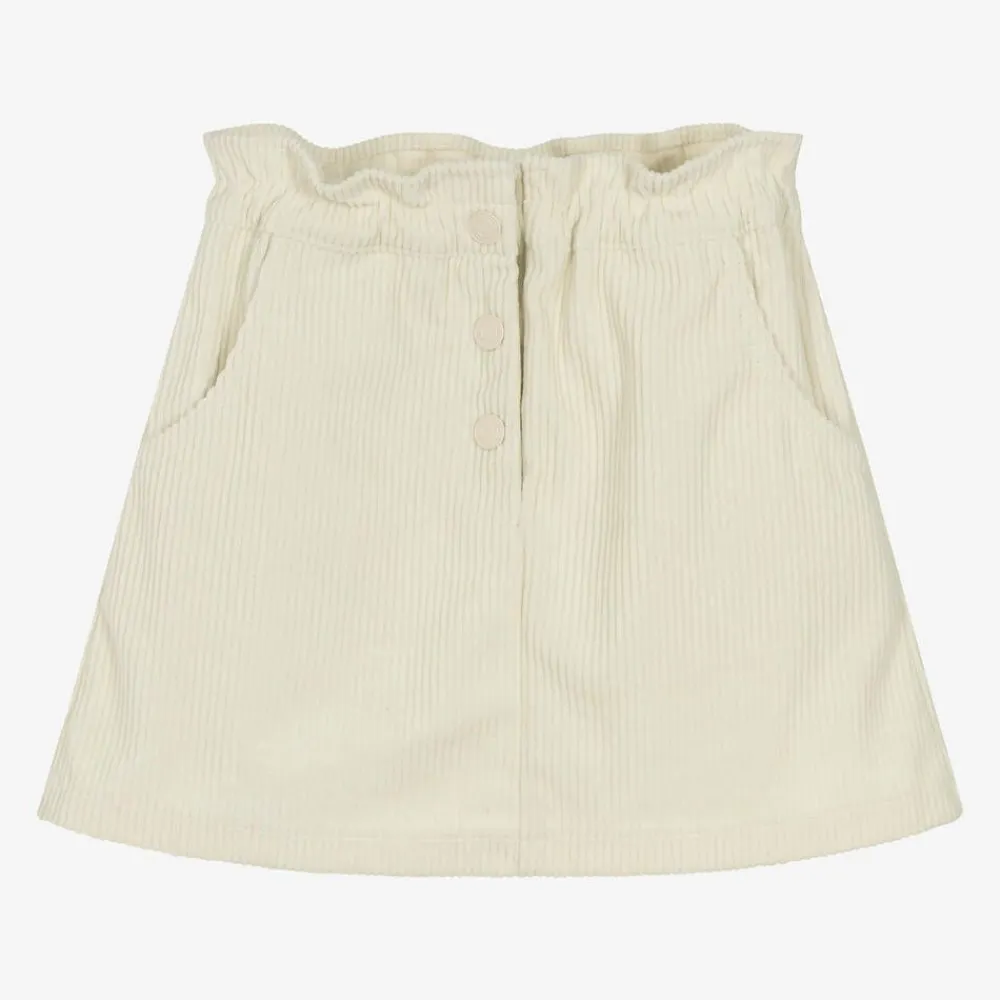 Everything Must Change Skirts*Girls Ivory Corduroy Skirt