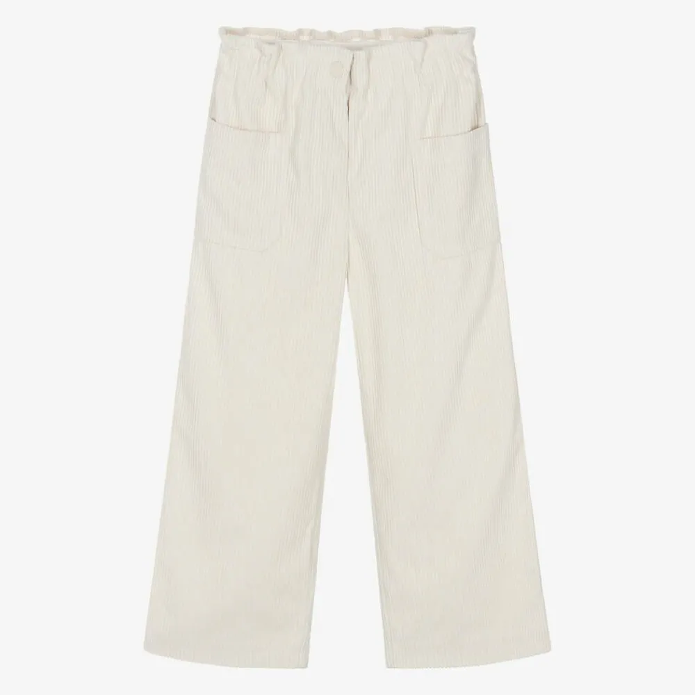 Everything Must Change Trousers*Girls Ivory Corduroy Trousers