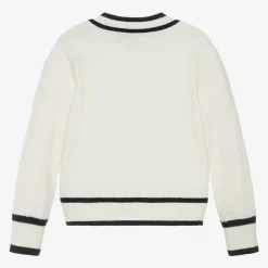 KARL LAGERFELD KIDS Tops*Girls Ivory Cotton & Cashmere Knit Sweater