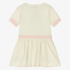 Moschino Baby Dresses*Girls Ivory Cotton & Wool Knit Dress