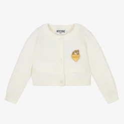 Moschino Baby Tops*Girls Ivory Cotton & Wool Cardigan